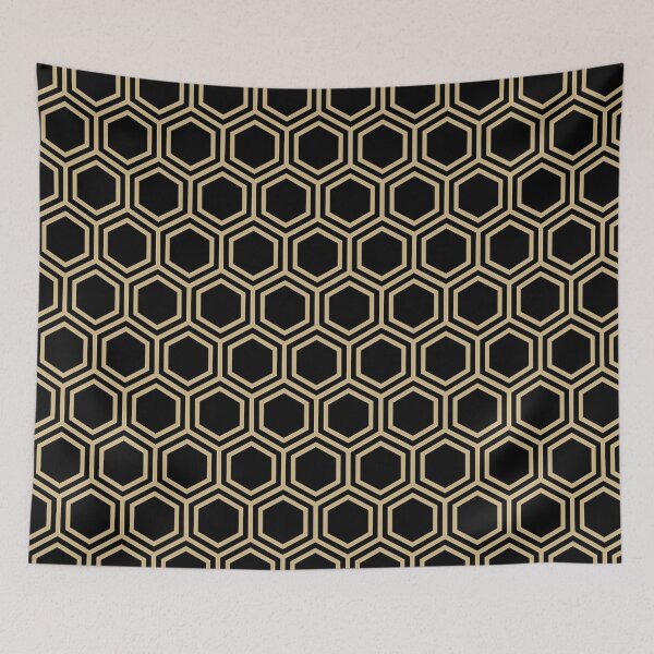Item preview,   Abstract Black And Gold Hexagon Geometric Art Deco Pattern  designed and sold by Tamas Das.