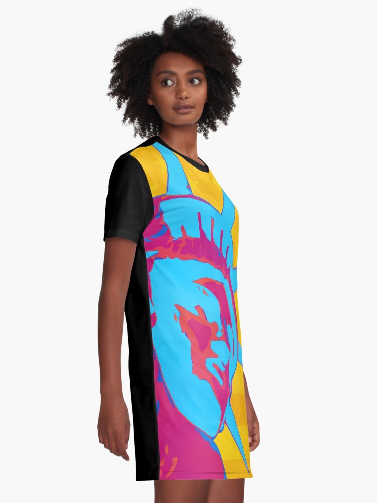 Alternate view of Pop Art Patriotic Liberty Graphic T-Shirt Dress