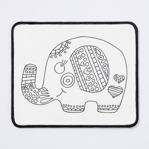 Item preview, Color your own elephant design designed and sold by PurrfectCorner.