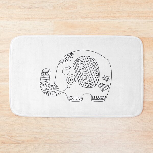Item preview, Color your own elephant design designed and sold by PurrfectCorner.