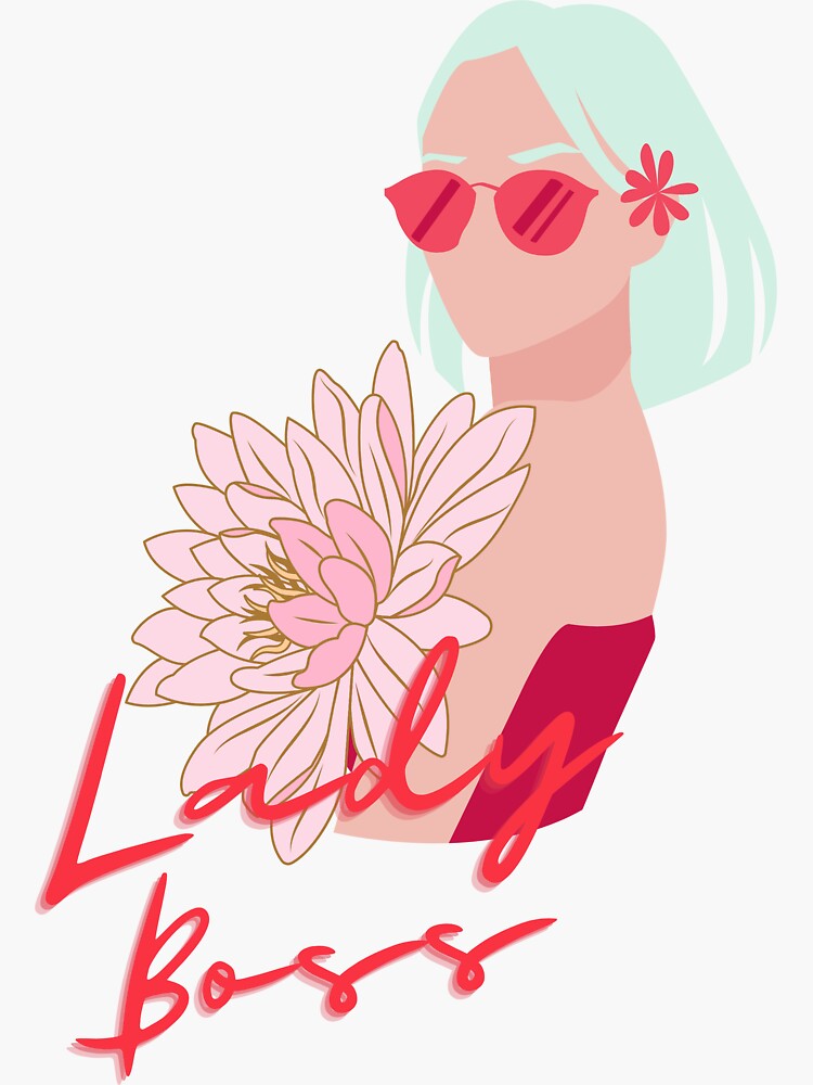 Saucy Lady Boss Sticker By Cupcakett Redbubble