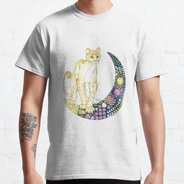 Moon Lion, lioness on abstract moon Classic T-Shirt