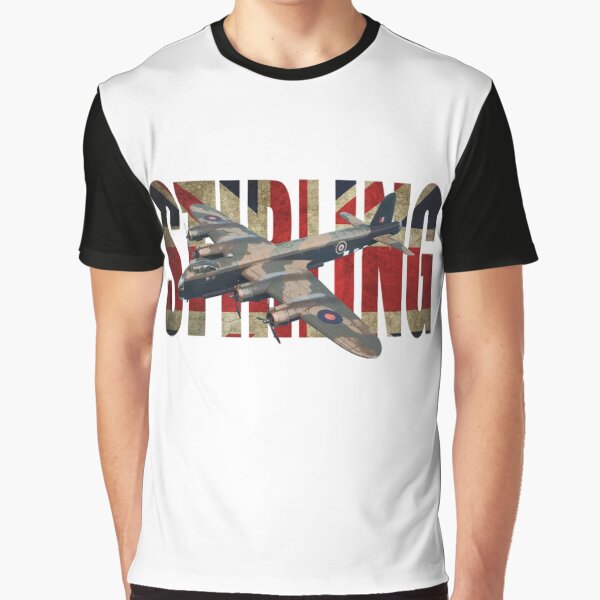Vista previa del artículo con la obra «RAF Short Stirling WWII Bomber Plane Union Jack», diseñado y vendido por BufFord71.