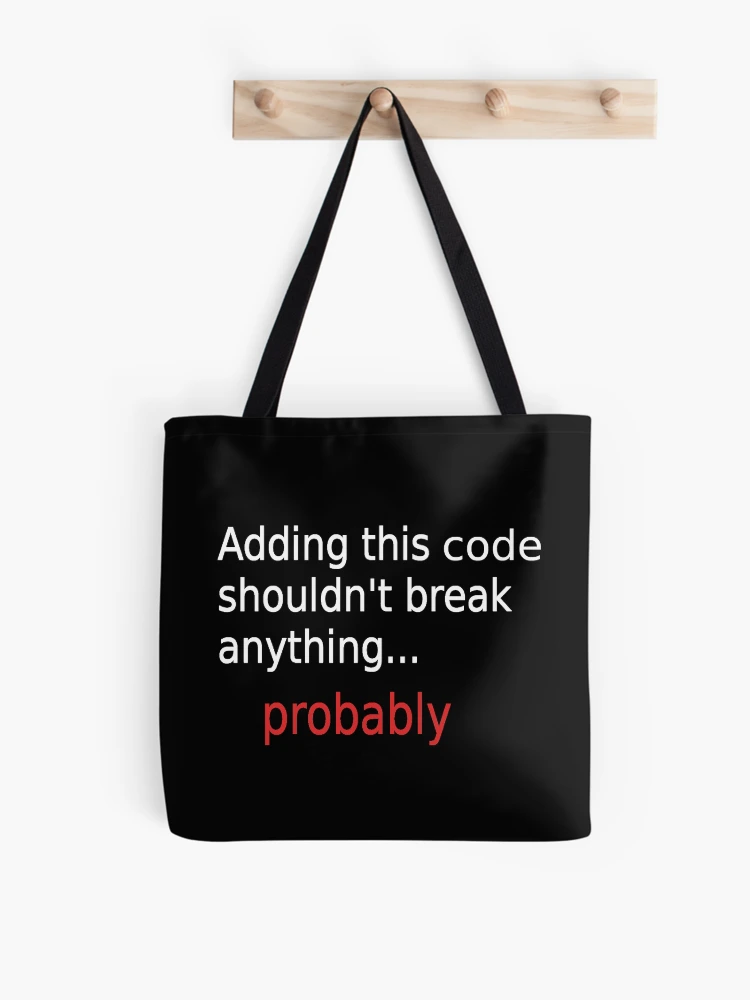 Thumbnail 1 of 2, Tote Bag, Adding code designed and sold by findingNull.