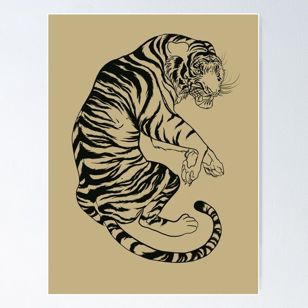 Tiger Line Art | Poster