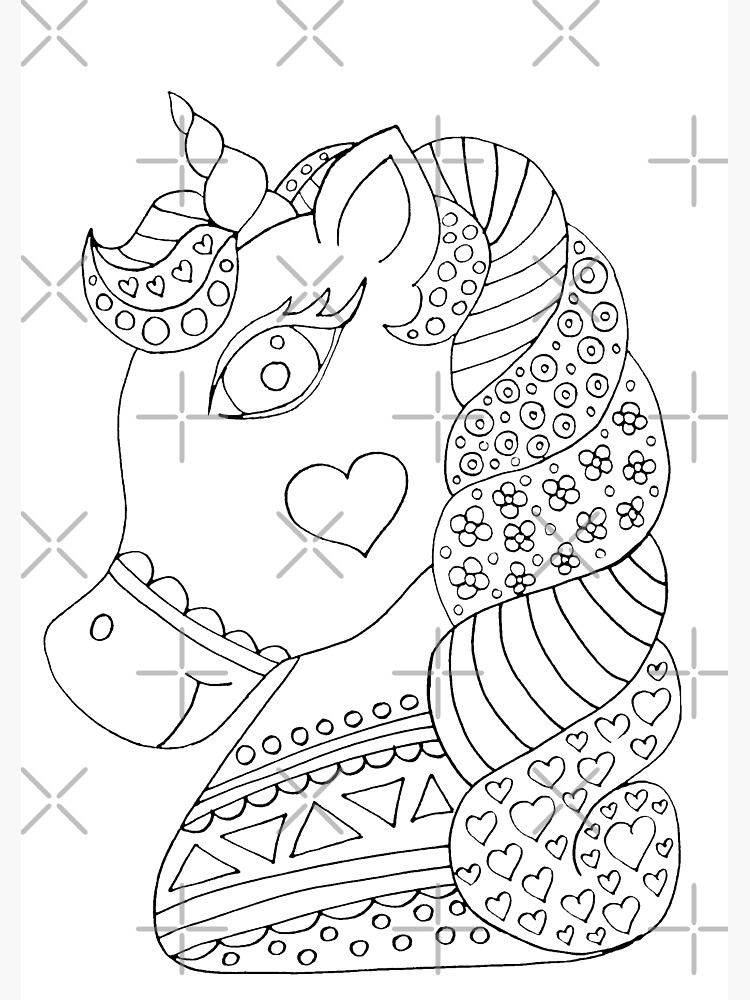 "Color your own unicorn design" Sticker for Sale by PurrfectCorner ...