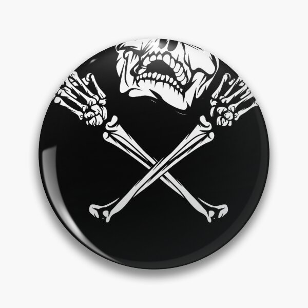 Item preview, Unique Skull & Bones Black Death Rock Heavy Metal Headbanger designed and sold by fostebris.