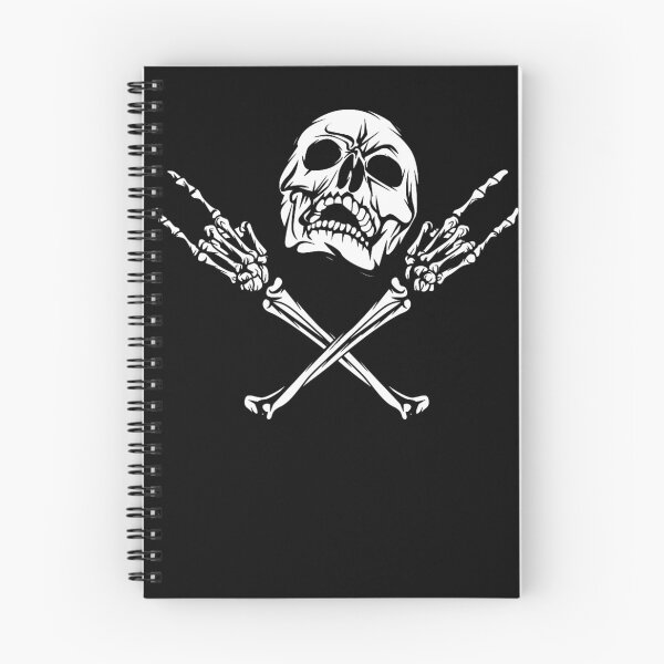 Item preview, Unique Skull & Bones Black Death Rock Heavy Metal Headbanger designed and sold by fostebris.