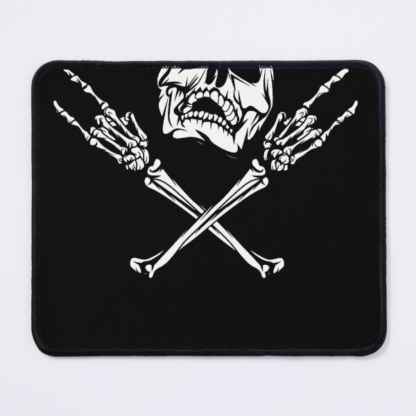 Item preview, Unique Skull & Bones Black Death Rock Heavy Metal Headbanger designed and sold by fostebris.