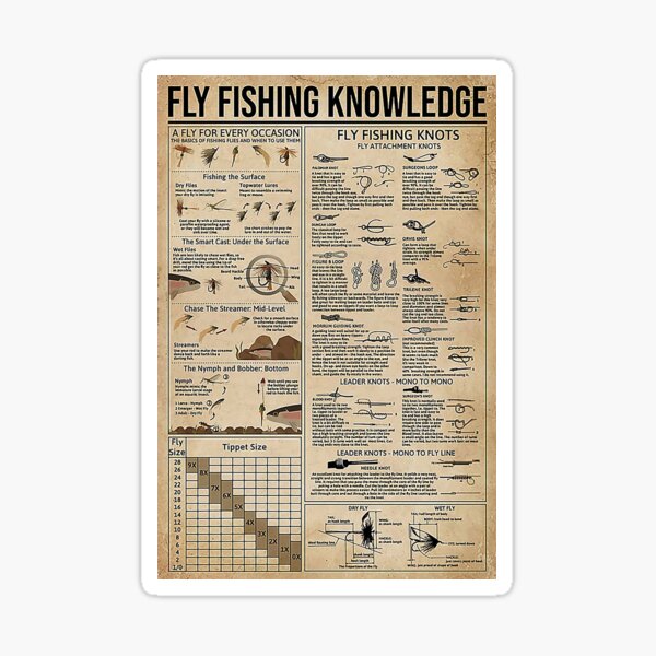 Fly fishing knowlegde  Sticker for Sale by AleehaZenger