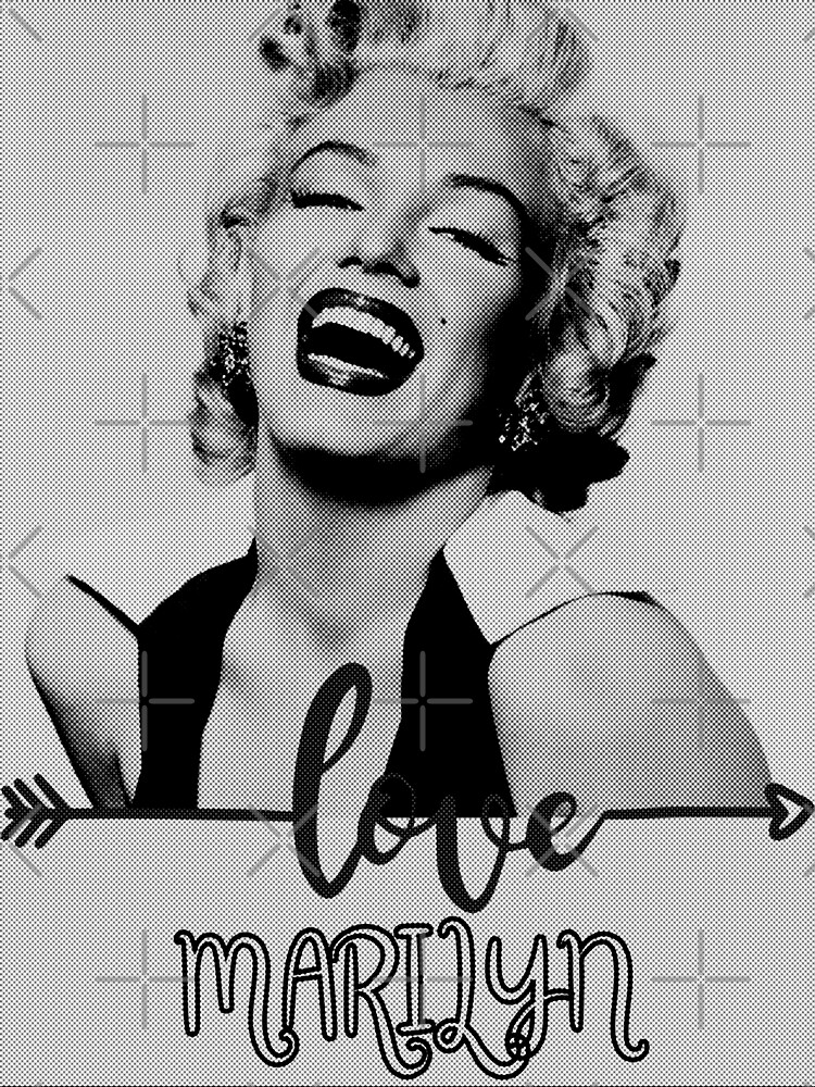 "Liebe Marilyn Monroe in SchwarzWeißPunktierung. 60. Jahrestag