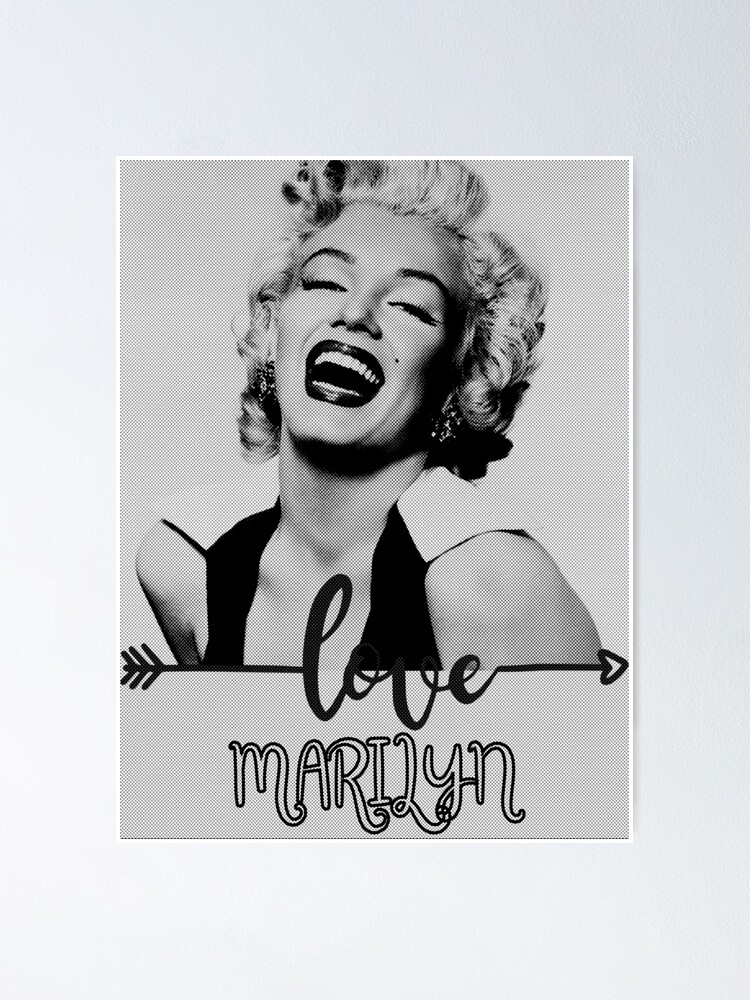 "Liebe Marilyn Monroe in SchwarzWeißPunktierung. 60. Jahrestag