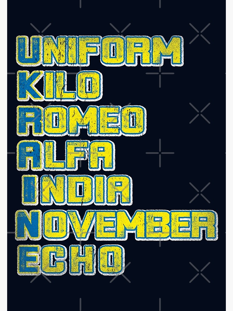 Phonetic Alphabet - Ukraine - Uniform Kilo Romeo Alfa India