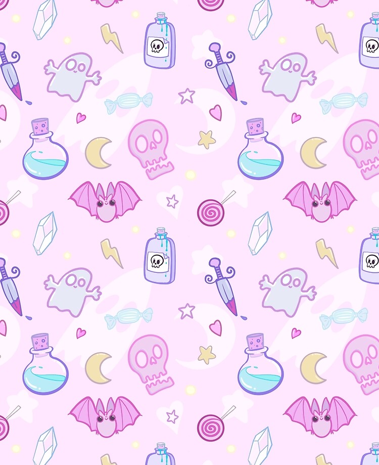 Download pastel goth patches patterns digital assets