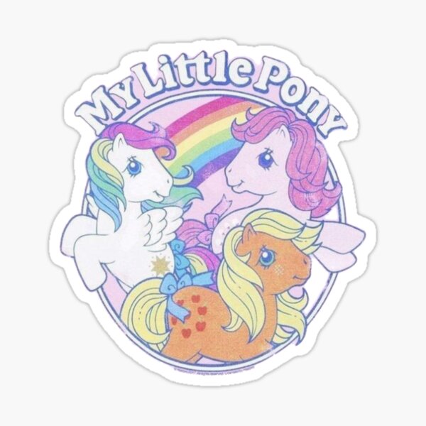 Item preview, my little pony vintage generation 1 rainbow sticker Sticker designed and sold by AlexanderMisc.
