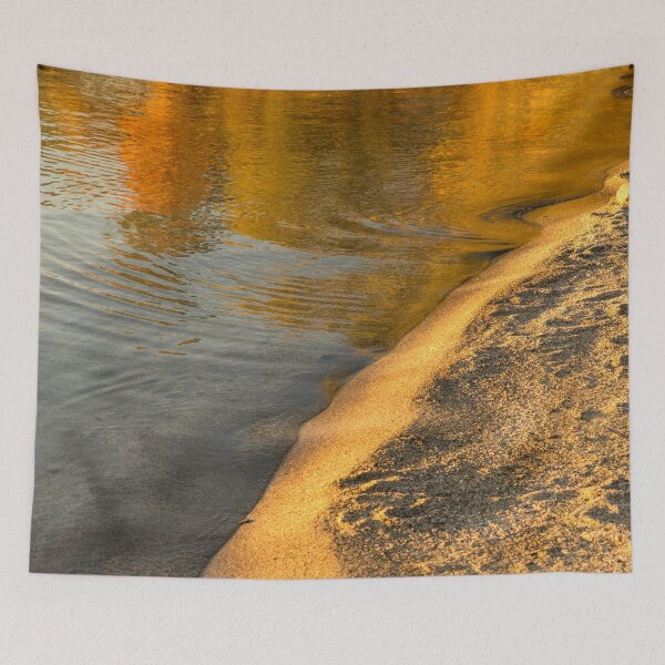 Item preview, Autumnal Silks - Jewel Toned Wavelets and Ripplets at the Beach designed and sold by Georgia Mizuleva.