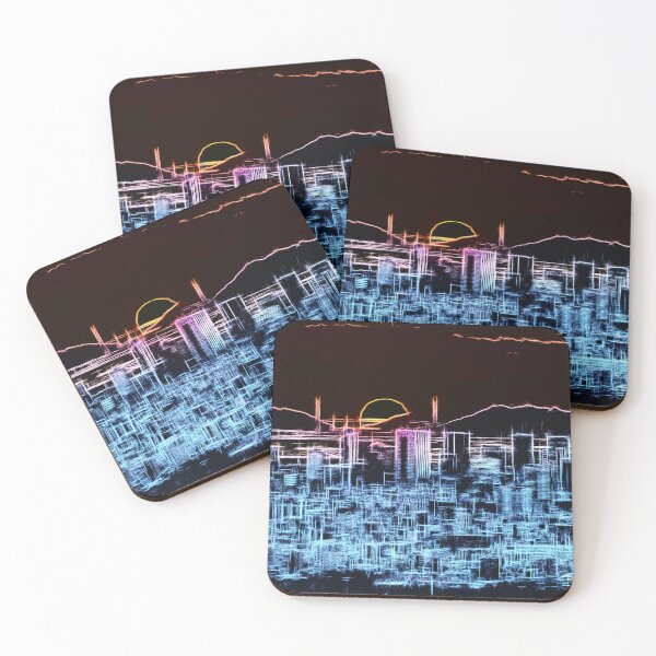 Item preview, Abstract of sunset scene in town. designed and sold by Trianglegreen.