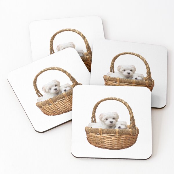 Item preview, two puppies in a basket designed and sold by JAG2B.