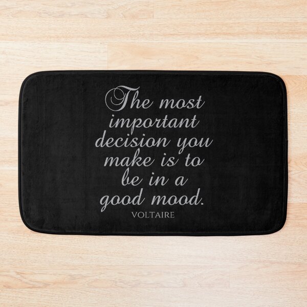 Item preview, Voltaire Quote - The Most Important Decision You Make Is To Be In A Good Mood - Silver designed and sold by PhiloJourney.