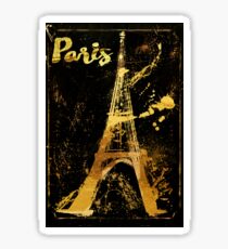Golden Paris Eiffel Sticker