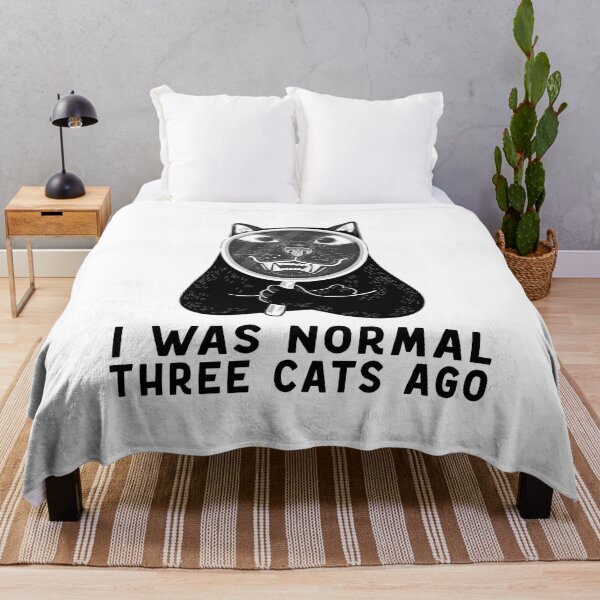 Artikelvorschau, Vor drei Katzen war ich noch normal, lustiges Geschenk für Katzenliebhaber entworfen und verkauft von uranus-art.