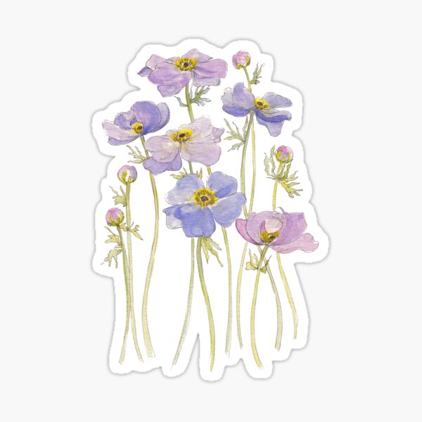 Item preview, Lilac Anemone Flowers designed and sold by JRoseDesign.
