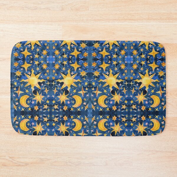 Item preview, Hand painted stars, moon and sun - blue designed and sold by janeferwong.