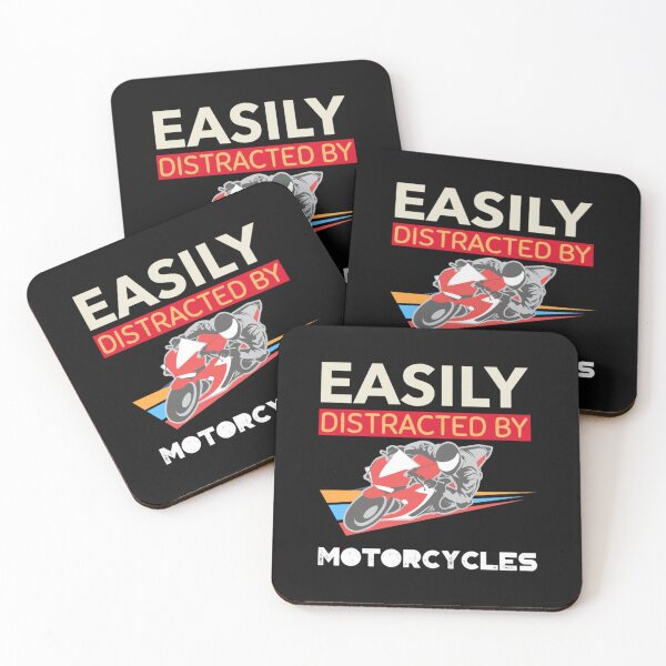 Item preview, Drôle facilement distrait par les motos, cadeau mignon pour les amateurs de moto, cadeau pour motard designed and sold by JyotiSarma.