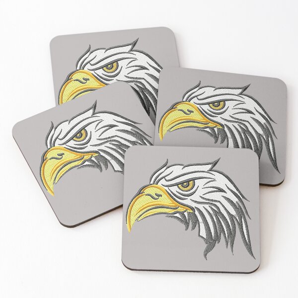Item preview,  Machine embroidery, Beautifully Embroidered Eagle Head, Stitch crafting, unique embroidered art designed and sold by RudolphBarnard.
