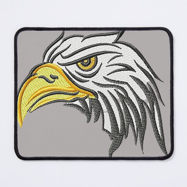 Item preview, Machine embroidery, Beautifully Embroidered Eagle Head, Stitch crafting, unique embroidered art designed and sold by RudolphBarnard.