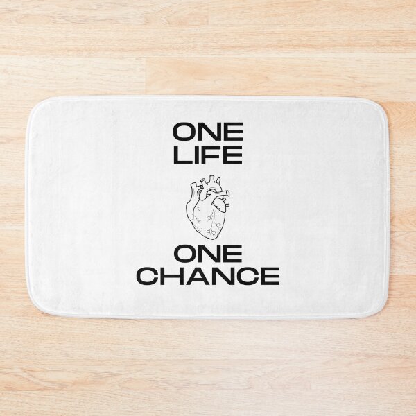 Item preview, One Life One Chance Heart Motto Black designed and sold by CreativNode.
