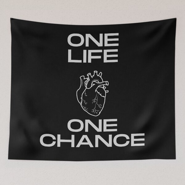 Item preview, One Life One Chance Heart Motto designed and sold by CreativNode.