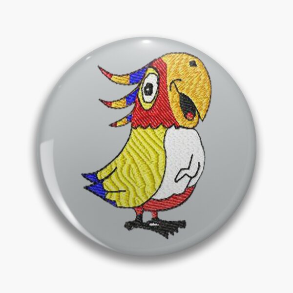 Item preview,  Machine Embroidery, Cute Embroidered Parrot, Stitch crafting, unique embroidered art designed and sold by RudolphBarnard.