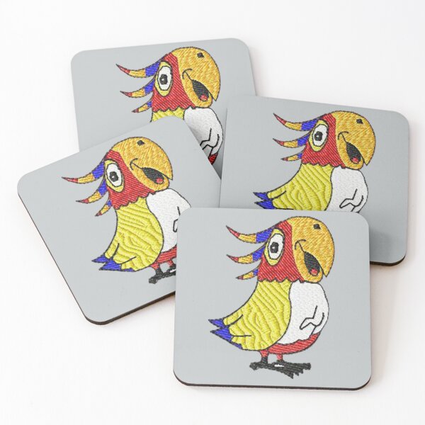 Item preview,  Machine Embroidery, Cute Embroidered Parrot, Stitch crafting, unique embroidered art designed and sold by RudolphBarnard.