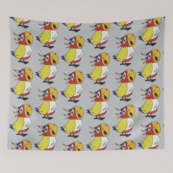 Item preview,  Machine Embroidery, Cute Embroidered Parrot, Stitch crafting, unique embroidered art designed and sold by RudolphBarnard.