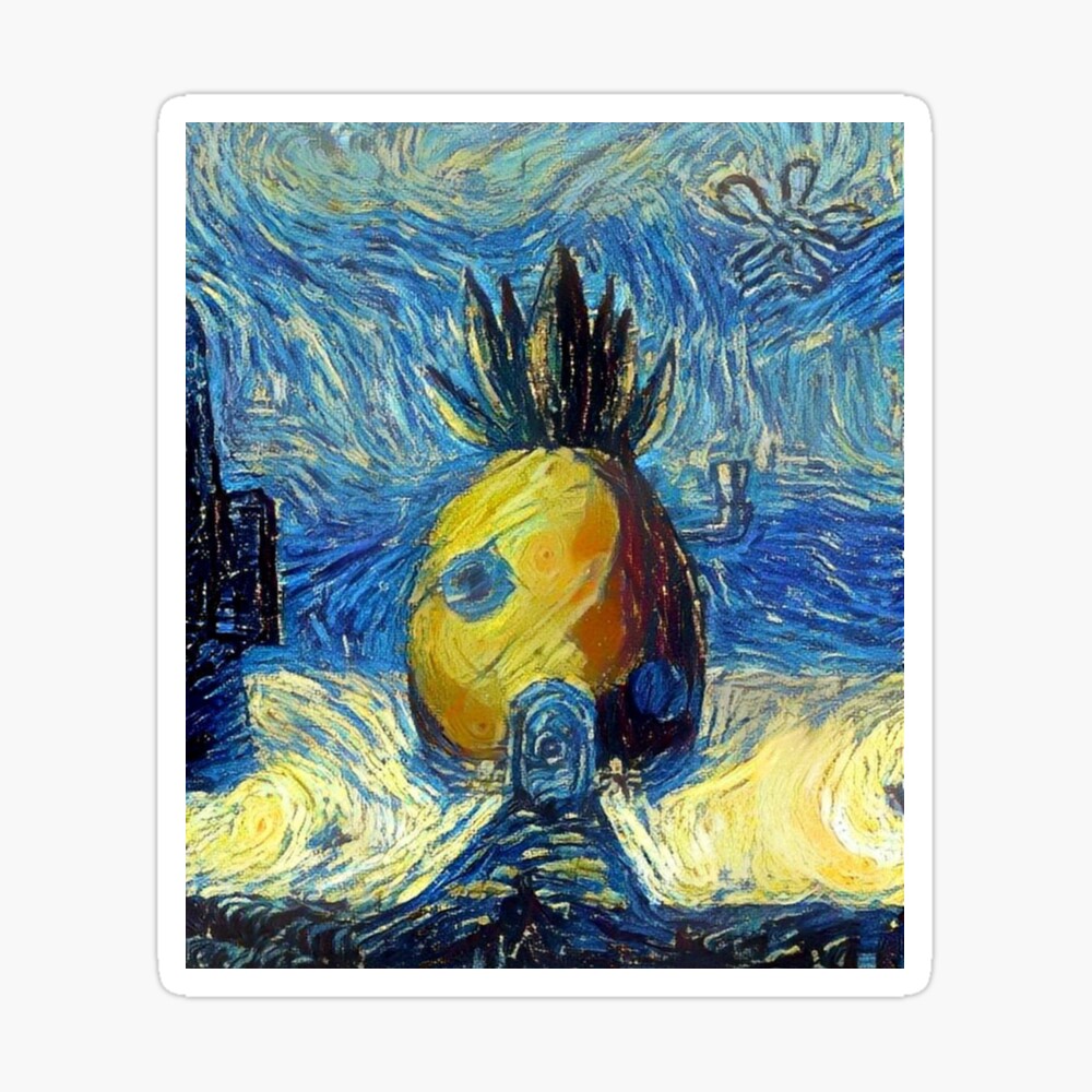 spongebob starry night