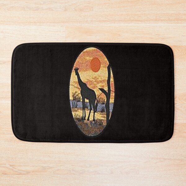 Item preview, Machine embroidery, Embroidered Giraffe Sunset, Stitch crafting, unique embroidered art designed and sold by RudolphBarnard.