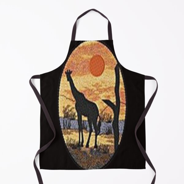 Item preview, Machine embroidery, Embroidered Giraffe Sunset, Stitch crafting, unique embroidered art designed and sold by RudolphBarnard.