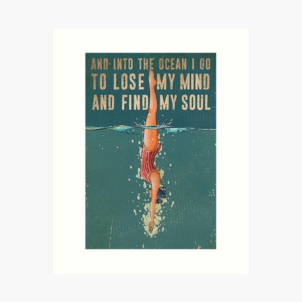 Item preview, Swimming And Into The Ocean I Go To Find My Soul designed and sold by ilippova2019.