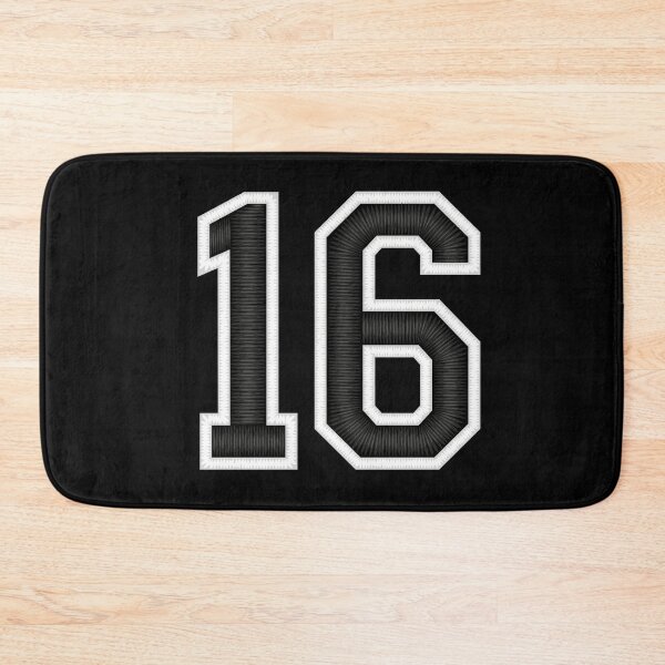 Item preview, 16 Black Jersey Sports Number sixteen Football 16 designed and sold by elhefe.