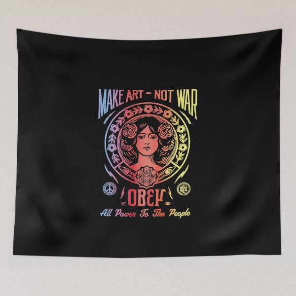 Artikelvorschau, Befolgen Sie Merch Befolgen Sie Make Art Not War Boxy Black T Classic entworfen und verkauft von TehranJamall3.