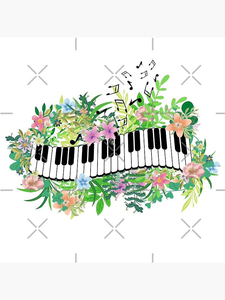"Piano Keys With Plants And Flowers" Poster for Sale by TheGreenMental