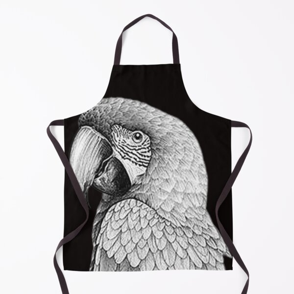 Item preview, Machine embroidery, Embroidered Monochrome Parrot, Stitch crafting, unique embroidered art designed and sold by RudolphBarnard.