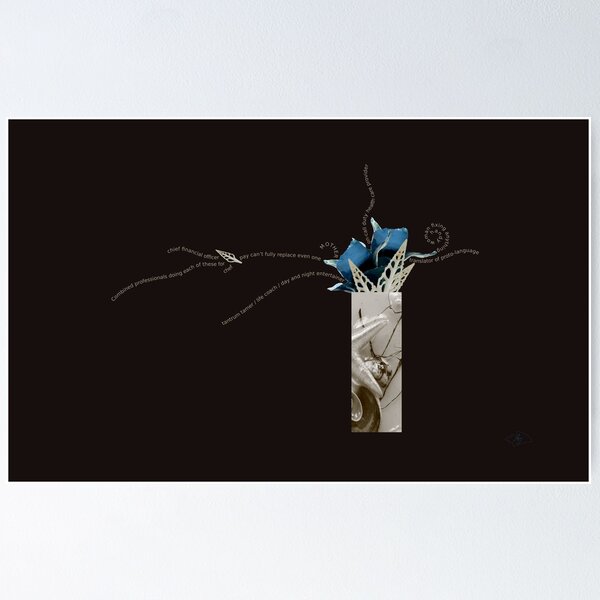 Unpaid and unsung collage of visual poetry and photography marine beach coastal nautical art mother motherhood art Poster