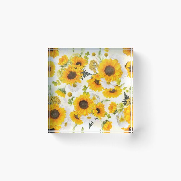 Item preview,  Stand with Ukraine - Make love not war -Sunflowers Forever -Real Summer Sunflowers on white double layer designed and sold by UtArt.