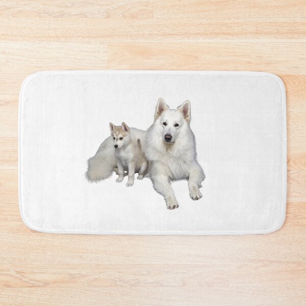 Item preview, two beautiful white dogs husky designed and sold by JAG2B.