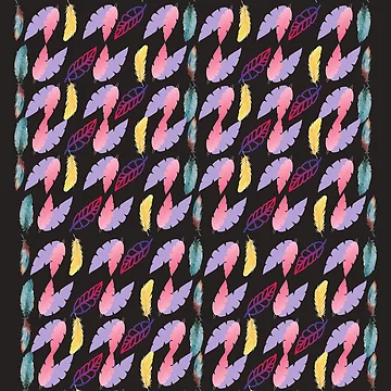 Artwork thumbnail, Feather Pattern - Colorful by SBWorld