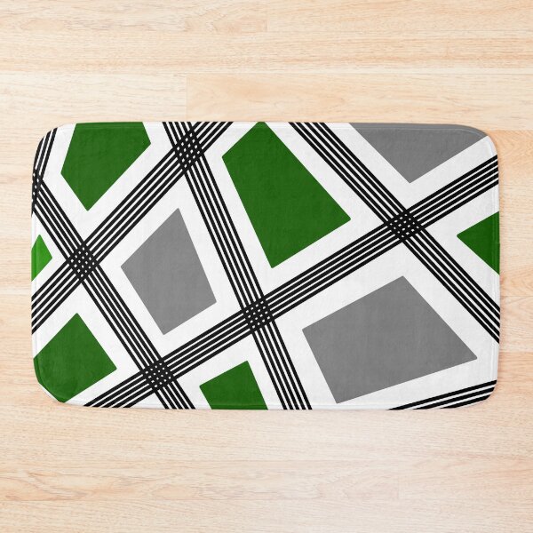 Item preview, Abstract geometric pattern - green and gray. designed and sold by K.S ART.
