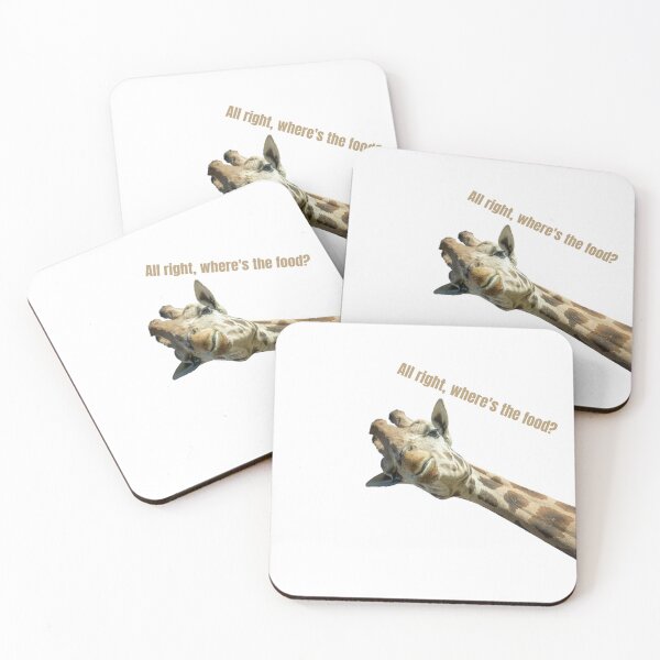 Item preview, Giraffe, all right, where's the food? designed and sold by JAG2B.