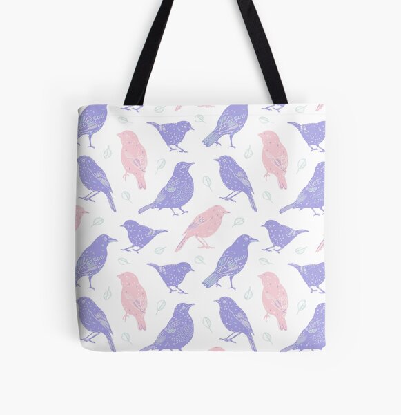 Candy Birds – Pastell Pattern Design Allover-Print Tote Bag